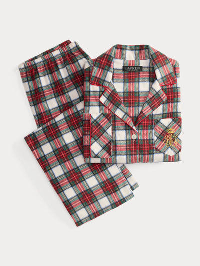Ralph Lauren Plaid fleece sleep set at Collagerie