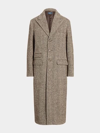Polo Ralph Lauren Plaid wool herringbone coat at Collagerie
