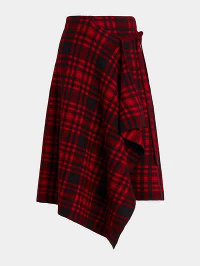 Ralph Lauren Plaid wrap jumper skirt at Collagerie