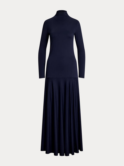 Polo Ralph Lauren Ponte turtleneck maxidress at Collagerie