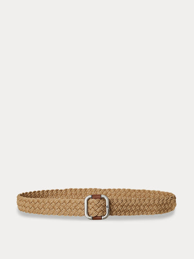Ralph Lauren Slide-buckle woven cotton belt at Collagerie