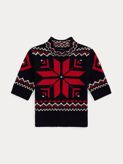 Polo Ralph Lauren Snowflake-motif short-sleeve jumper at Collagerie