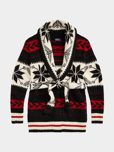 Ralph Lauren Snowflake-motif shawl-collar cardigan at Collagerie