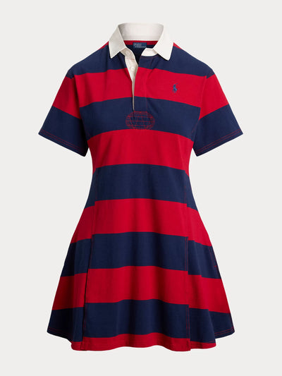 Polo Ralph Lauren Striped cotton jersey rugby dress at Collagerie