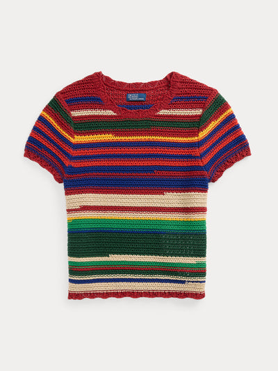 Polo Ralph Lauren Striped cotton-linen jumper at Collagerie