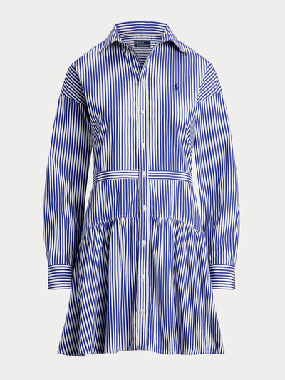 Polo Ralph Lauren Striped cotton panelled shirtdress at Collagerie