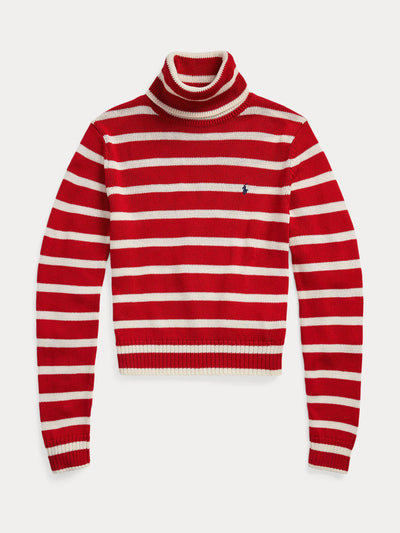 Polo Ralph Lauren Striped cotton roll neck jumper at Collagerie