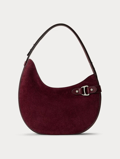 Ralph Lauren Suede large Tasha shoulder bag at Collagerie