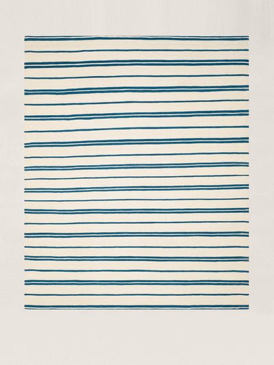 Ralph Lauren Home Blue striped rug at Collagerie