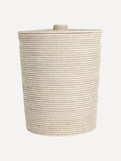 Rebecca Udall Round rattan laundry basket at Collagerie