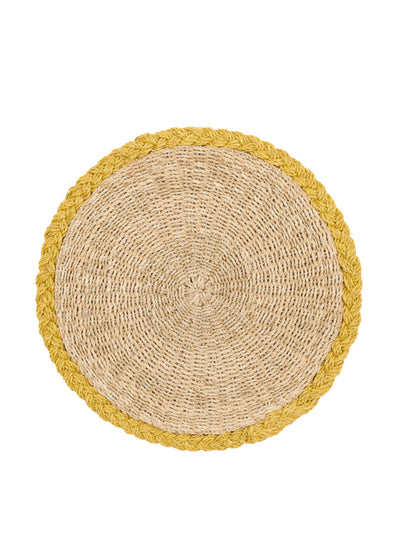 Rebecca Udall Braided abaca placemat in natural/straw at Collagerie