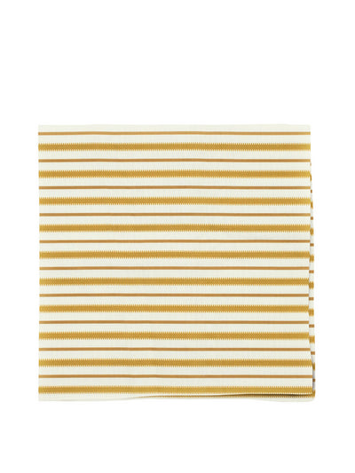 Rebecca Udall Victoria striped linen napkin in burnt mustard at Collagerie