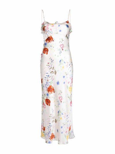 Reformation Floral print silk dress at Collagerie