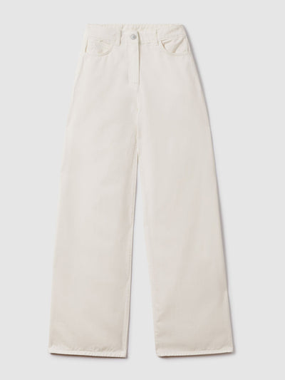 Reiss Colorado garment dyed wide leg trousers at Collagerie