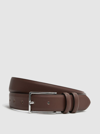 Reiss Dante smooth leather belt at Collagerie