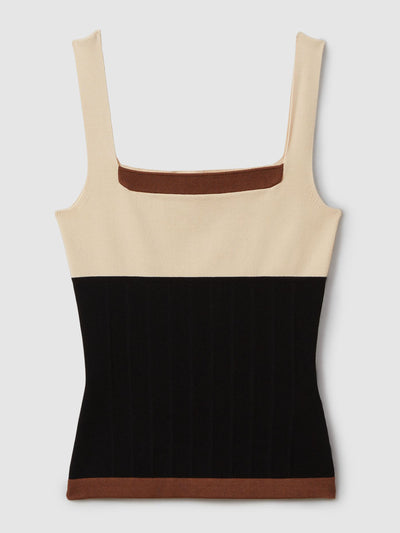 Reiss Maki colourblock square neck vest at Collagerie