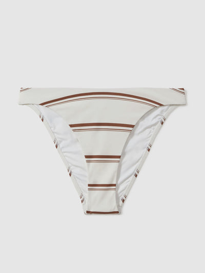 Reiss Johanna striped high cut bikini bottoms at Collagerie