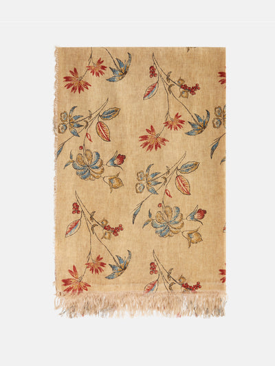 The House of Lyria Tormento floral linen tablecloth at Collagerie