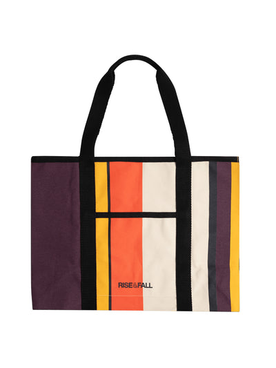 Rise & Fall Canvas striped beach bag at Collagerie