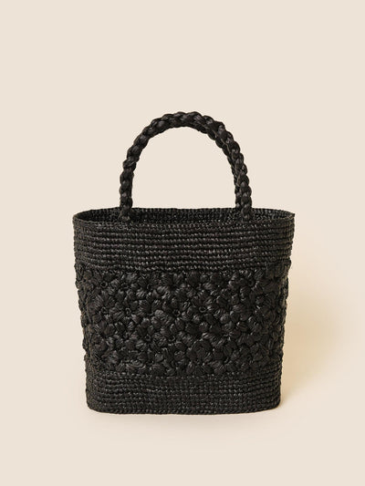 Rixo Milana raffia bag at Collagerie