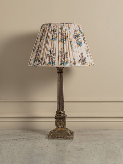 Robert Kime Silver-plated Corinthian column lamp at Collagerie