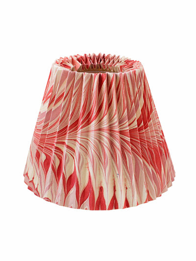 Rosi De Ruig Cotton paper lampshade in Pleated Pink and Red Star Anise at Collagerie