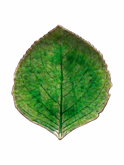 Rosie Loves Costa Nova Riviera tomate hydrangea leaf plate at Collagerie