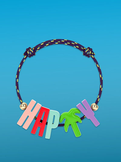 Roxanne First 'Happy' Cord Bracelet at Collagerie