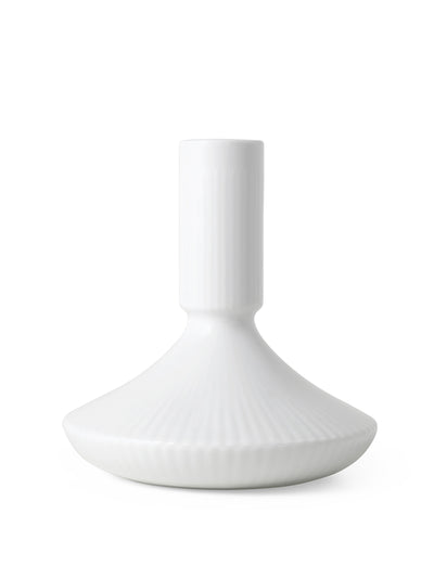 Royal Copenhagen White fluted candle holder at Collagerie