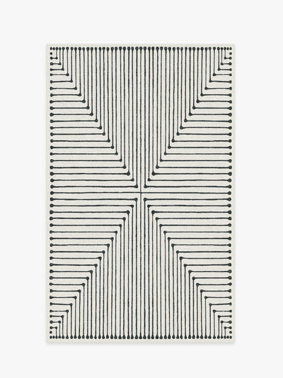 Jonathan Adler Inkdrop black & ivory rug at Collagerie