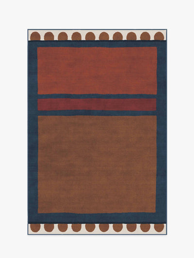 Ruggable Justina Blakeney Nina indigo and rust rug at Collagerie