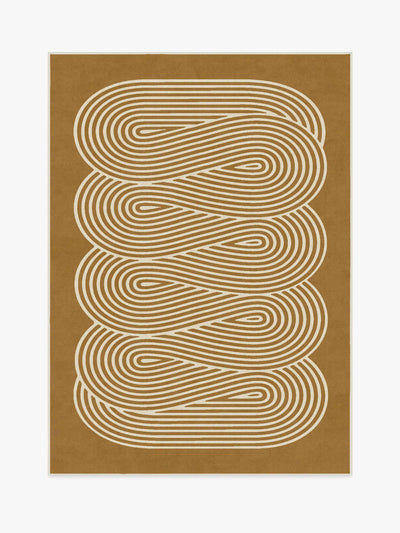 Jonathan Adler Beige swirl rug at Collagerie