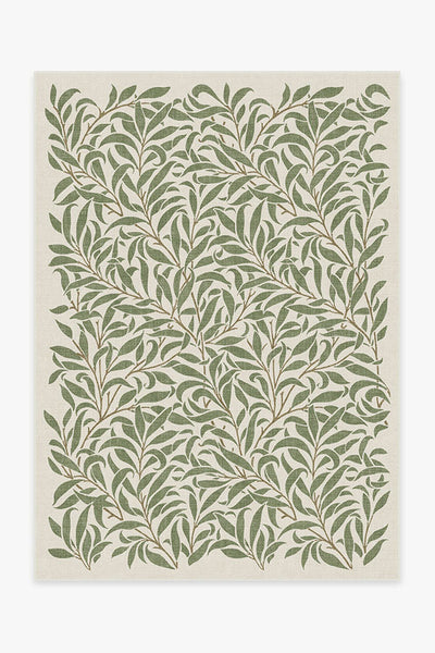 Ruggable x William Morris Green leaf rug at Collagerie