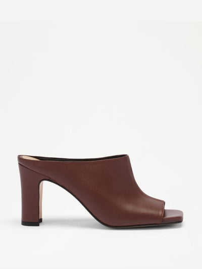 Russell & Bromley Ashmore heeled mule sandals at Collagerie