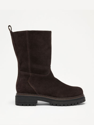 Russell & Bromley Bikby clean biker boots at Collagerie