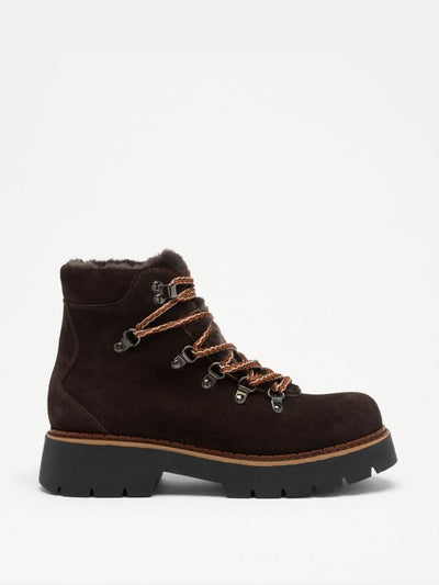 Russell & Bromley Bowston fur-lined hiking boots at Collagerie