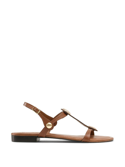 Russell & Bromley Brown leather sandals at Collagerie