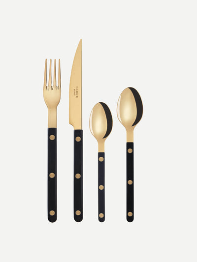 Sabre Bistrot Gold Solid cutlery set (24-piece) at Collagerie