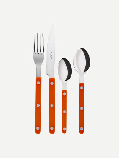 Sabre Bistro Solid cutlery set in orange (24 piece) at Collagerie