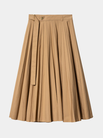 Sacai x Carhartt WIP Beige Pleated Skirt at Collagerie