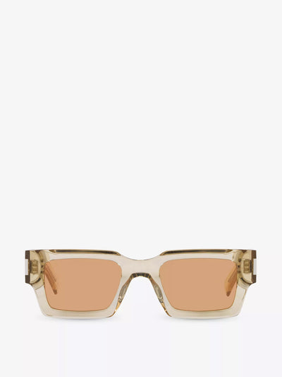 Saint Laurent Rectangle-frame acetate sunglasses at Collagerie