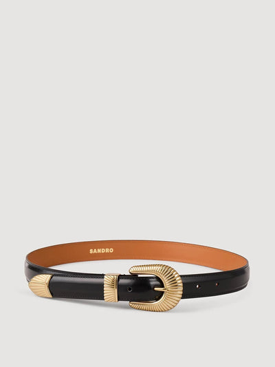 Sandro Leather belt at Collagerie
