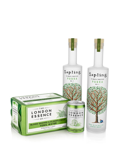 Sapling Sapling Vodka (set of 2 bottles) with free London Essence tonic water (6 pack) at Collagerie