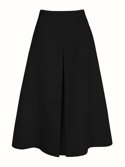 Emilia Wickstead Sato skirt in black double crepe at Collagerie