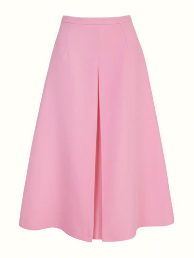 Emilia Wickstead Sato skirt in pink double crepe at Collagerie