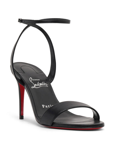 Christian Louboutin Loubigirl 85 black leather sandals at Collagerie