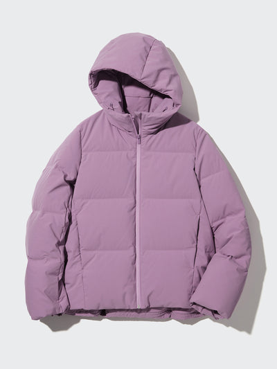 Uniqlo Seamless down parka in purple at Collagerie