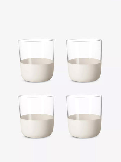 Villeroy & Boch Manufacture Rock Blanc crystal tumblers (set of 4) at Collagerie