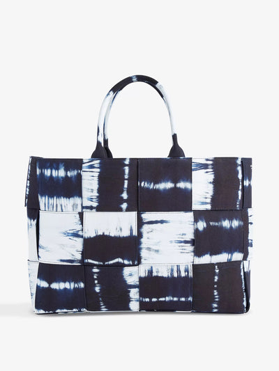 Bottega Veneta Intrecciato large tie-dye cotton tote at Collagerie