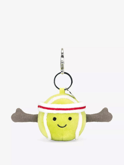 Jellycat Amuseable Sports Tennis Ball woven bag charm at Collagerie